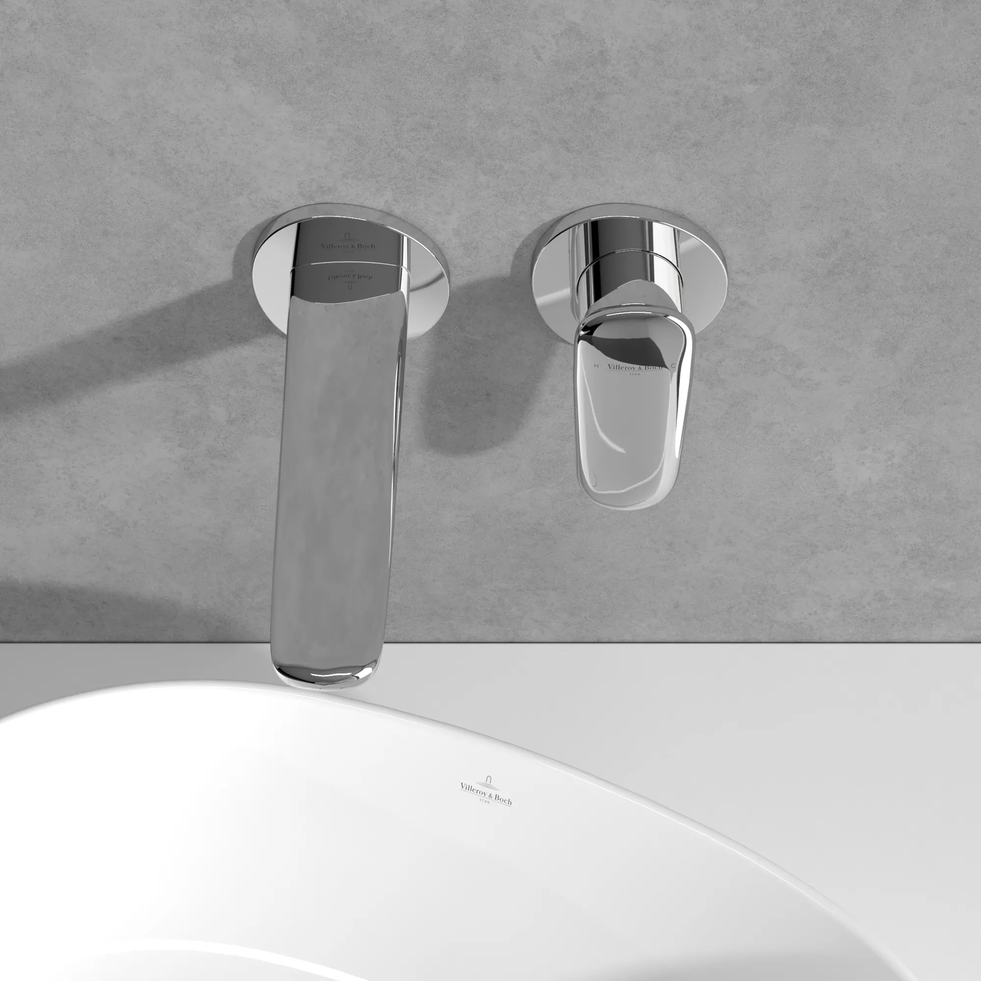 Zweihand-Waschtischarmatur „Antao“ 22,3 cm Ausladung 195 mm in Chrom Zweihand-Waschtischarmatur „Antao“ 22,3 cm Ausladung 195 mm in Chrom