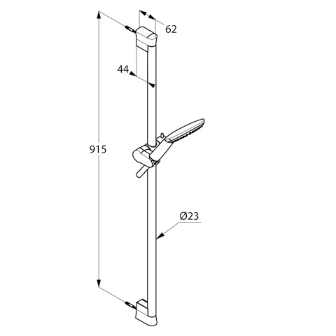 FRESHLINE Brause-Set 1S L=900mm chrom