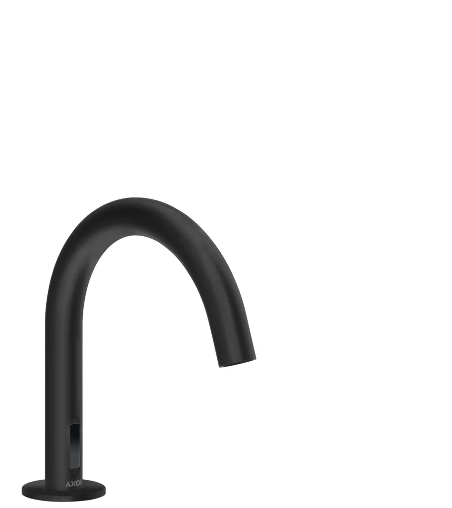 Hansgrohe AXOR Uno Waschtischmischer Elektronik, mattschwarz, Ausladung 148 mm, Normalstrahl, max. Durchfluss 3,5 l/min