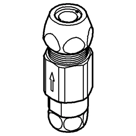 Rückflussverhinderer 41270, DN 10, für Eckventile, senkrechter oder waagerechter Einbau, Quetschverschraubung Ø 10 mm (3/8''), Verschraubung 3/8'', Sicherungseinrichtung Typ EB, zur Eigensicherung gegen Rückfließen, chrom Rückflussverhinderer 41270, DN 10, für Eckventile, senkrechter oder waagerechter Einbau, Quetschverschraubung Ø 10 mm (3/8''), Verschraubung 3/8'', Sicherungseinrichtung Typ EB, zur Eigensicherung gegen Rückfließen, chrom