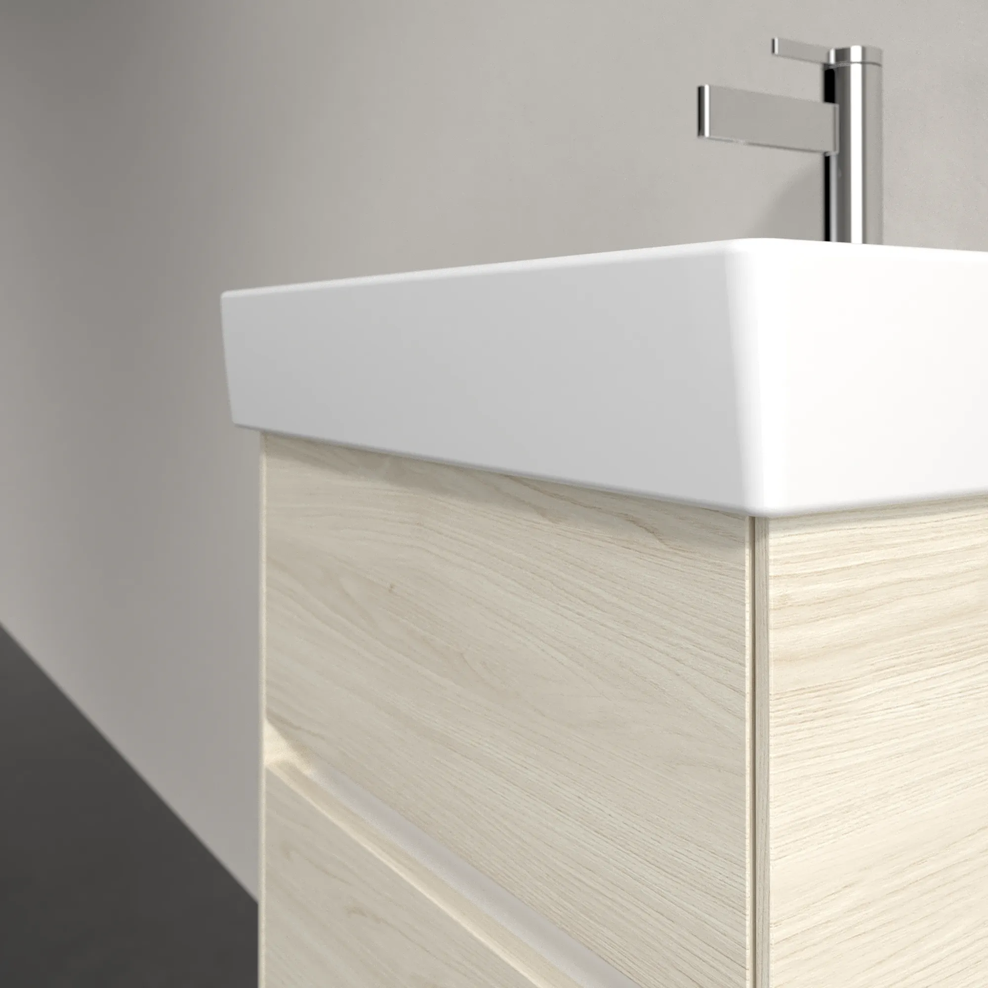 Villeroy & Boch Waschtischunterschrank „Collaro“ 460 × 546 × 374 mm White Oak, für Becken mittig, ohne Beleuchtung Villeroy & Boch Waschtischunterschrank „Collaro“ 460 × 546 × 374 mm White Oak, für Becken mittig, ohne Beleuchtung