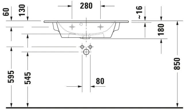 Wandwaschtisch Compact „ME by Starck“, mit Überlauf in Weiß Hochglanz Wandwaschtisch Compact „ME by Starck“, mit Überlauf in Weiß Hochglanz
