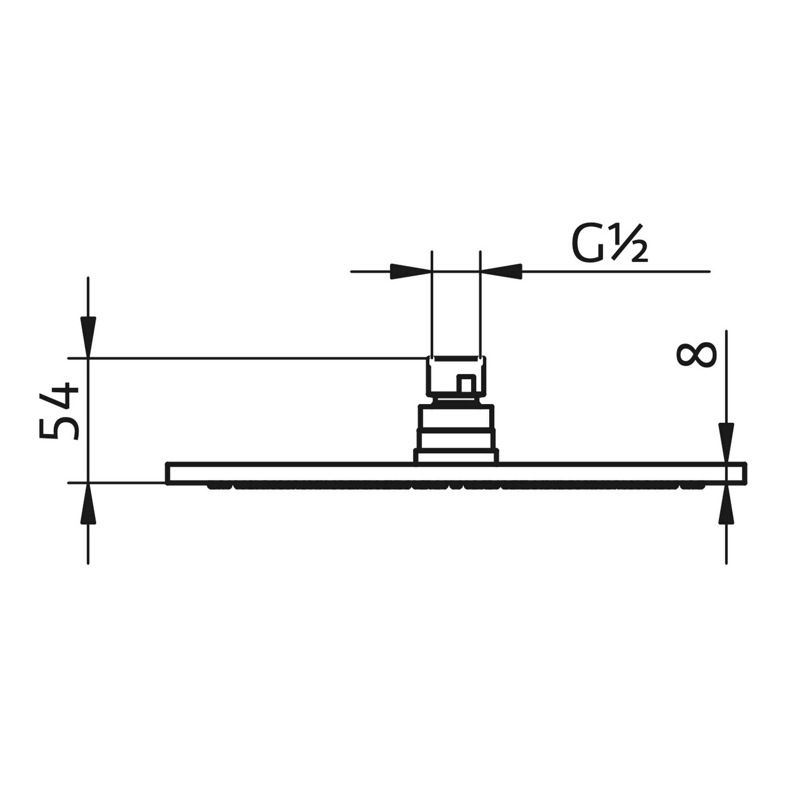 HSK Kopfbrause ⌀ 25 × 0,8 cm in chrom HSK Kopfbrause ⌀ 25 × 0,8 cm in chrom