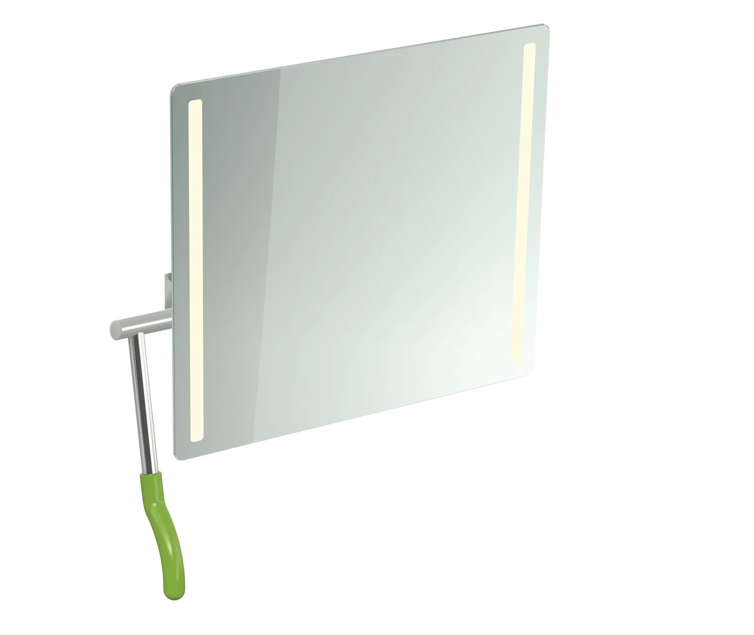 HEWI LED-Kippspiegel PG75, LifeSystem, links apfelgrün, 725x741mm