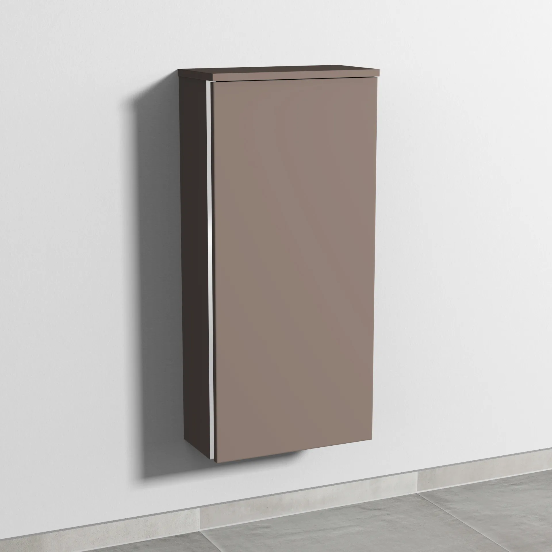 Sanipa Mittelschrank „3way“ 400 × 850 × 199 mm Anschlag rechts, in Taupe (matt), Anschlag rechts