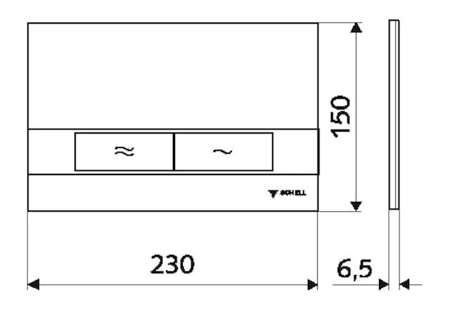 WC-Betätigungsplatte MONTUS BOARD, Frontplatte chrom WC-Betätigungsplatte MONTUS BOARD, Frontplatte chrom
