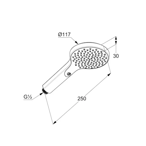 Kludi-DIVE Handbrause Dive X 1S mattschwarz DN 15
