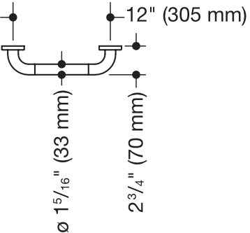 HEWI Haltegriff „Serie 801“ in Rubinrot