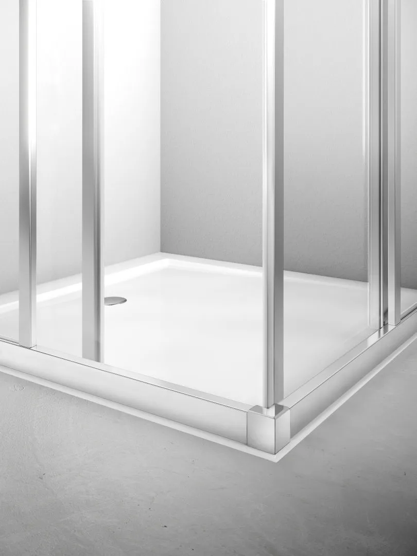 Kermi Duschtür Gleittür 2-teilig mit Festfeld links für Nische und Ecke „LIGA“ 185 cm Glas Klar, Profile Silber Hochglanz, Schiebetür zweiteilig Kermi Duschtür Gleittür 2-teilig mit Festfeld links für Nische und Ecke „LIGA“ 185 cm Glas Klar, Profile Silber Hochglanz, Schiebetür zweiteilig