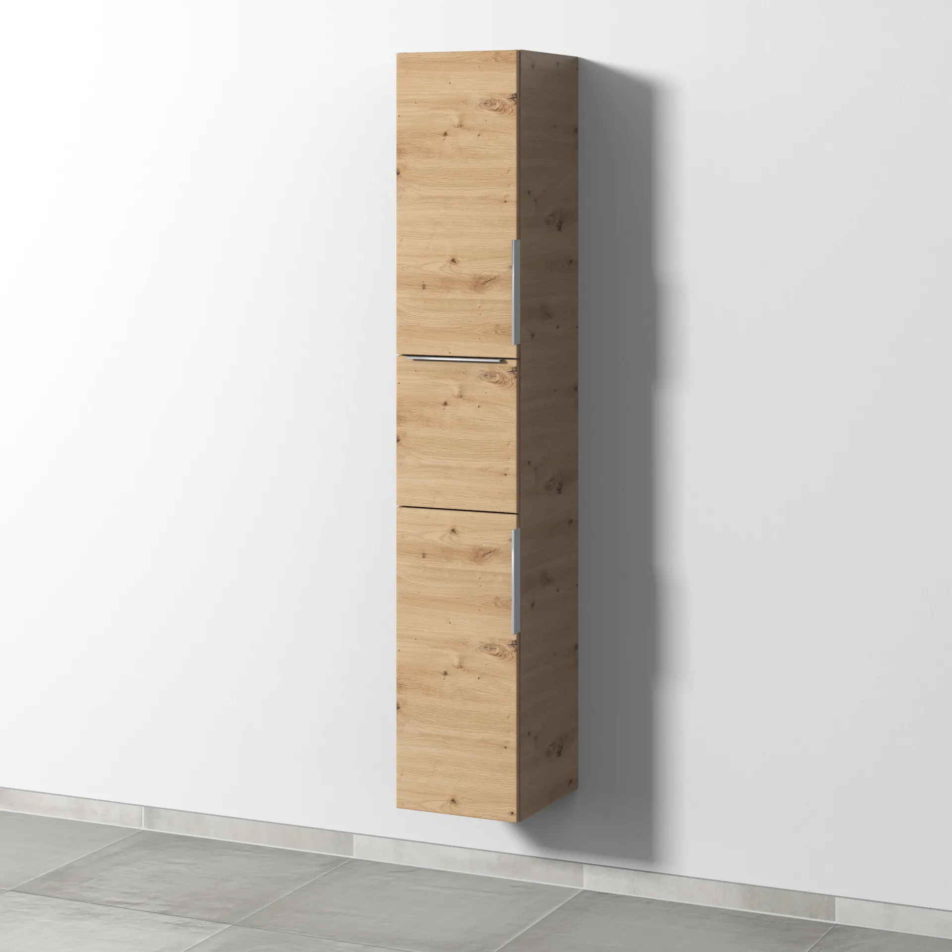 Sanipa Hochschrank „3way“ 300 × 1700 × 345 mm Anschlag links, in Eiche Natural-Touch, Anschlag links Sanipa Hochschrank „3way“ 300 × 1700 × 345 mm Anschlag links, in Eiche Natural-Touch, Anschlag links