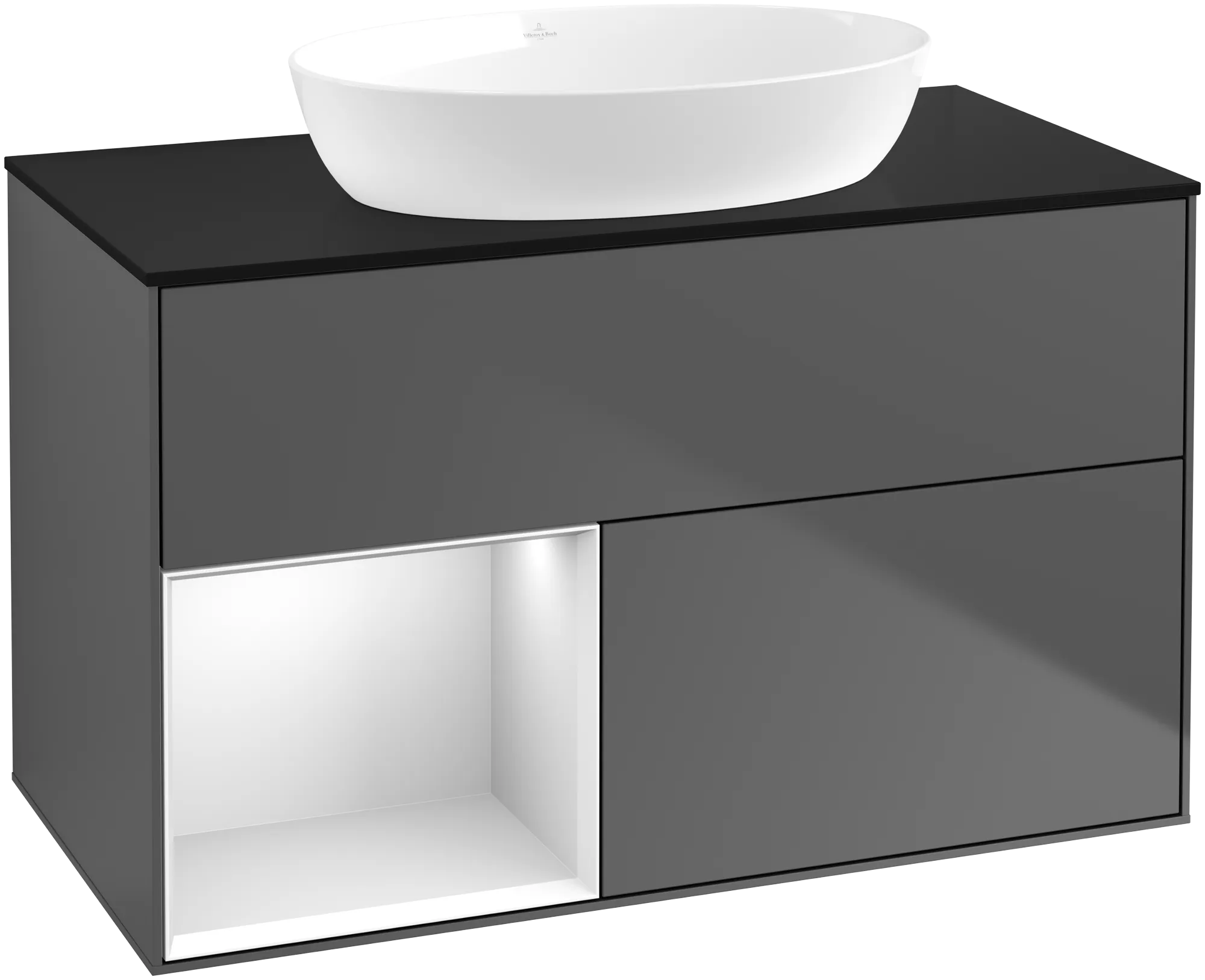 Villeroy & Boch Finion Waschbeckenunterschrank GA1 1000x603x501mm anthrazit matt / weiss matt
