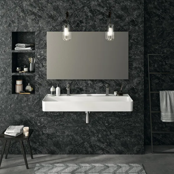 Waschtischarmatur Edge, Grande Slim, 5 l/min., ohne Ablaufgarnitur, Ausladung 138mm, Chrom Waschtischarmatur Edge, Grande Slim, 5 l/min., ohne Ablaufgarnitur, Ausladung 138mm, Chrom