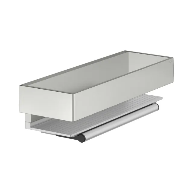 KEUCO EDITION 11 Duschablage mit Glasabzieher Edelstahl-finish / Alu