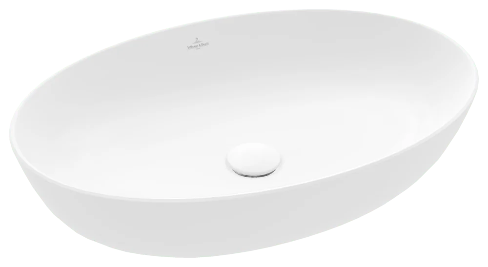 Villeroy & Boch Aufsatzwaschbecken Artis, oval, Stone White CeramicPlus, 610x410x130 mm, TitanCeram, matt, ohne Überlauf Villeroy & Boch Aufsatzwaschbecken Artis, oval, Stone White CeramicPlus, 610x410x130 mm, TitanCeram, matt, ohne Überlauf