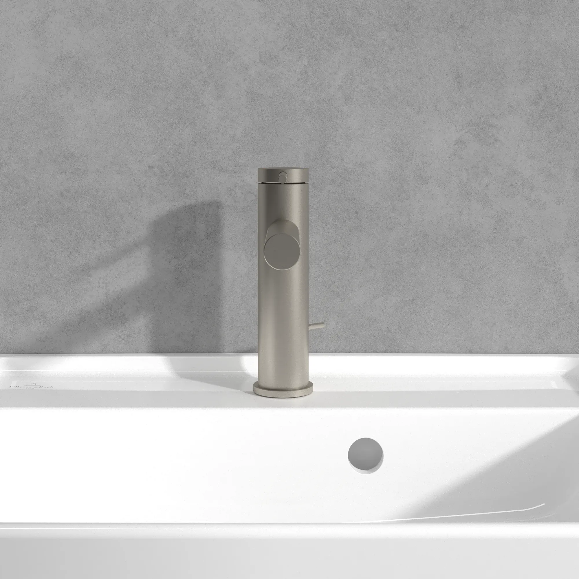 Villeroy & Boch Einhebel-Waschtischarmatur Loop & Friends, Brushed Nickel Matt, 45 x 149 x 166 mm, SmartPressure, AirPlus Villeroy & Boch Einhebel-Waschtischarmatur Loop & Friends, Brushed Nickel Matt, 45 x 149 x 166 mm, SmartPressure, AirPlus