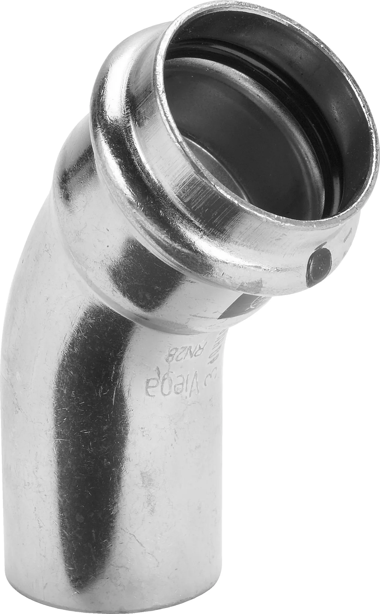 „Prestabo“ 45°-Bogen mit 1 Muffe 18 mm „Prestabo“ 45°-Bogen mit 1 Muffe 18 mm