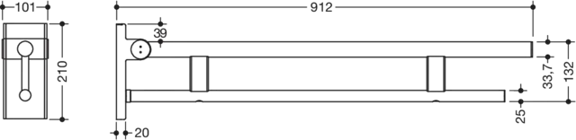 HEWI Stützklappgriff „System 900“