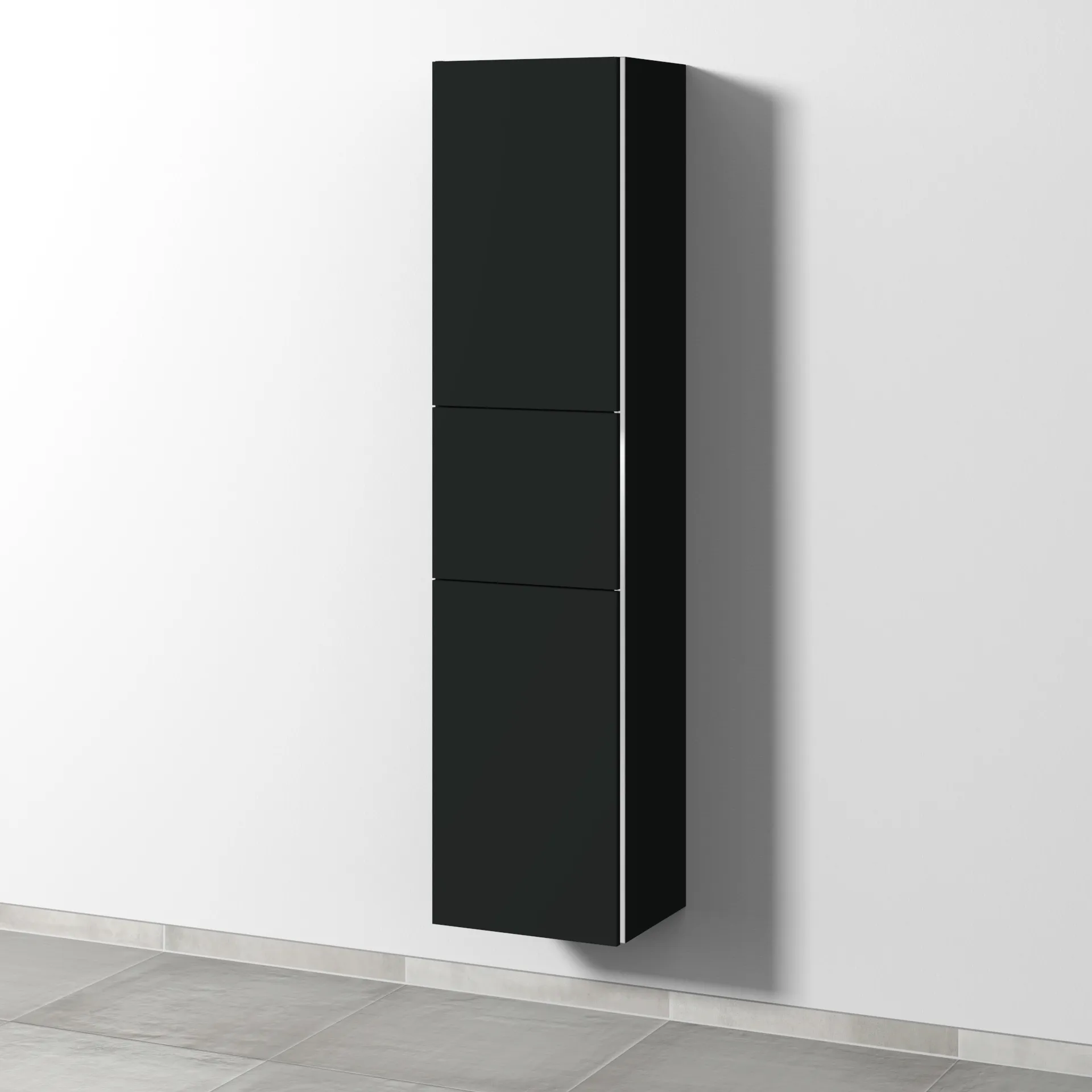 Sanipa Hochschrank „3way“ 400 × 1700 × 345 mm Anschlag links, in Vulkan (matt), Anschlag links
