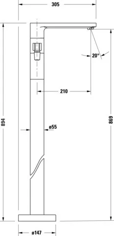 Wannenarmatur „D-Neo“ in Chrom Wannenarmatur „D-Neo“ in Chrom