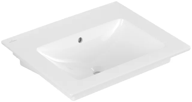 Villeroy & Boch Wandwaschtisch „Venticello“ 600 × 505 × 165 mm, für Becken mittig, ohne Hahnlochbohrung in Weiß Alpin Villeroy & Boch Wandwaschtisch „Venticello“ 600 × 505 × 165 mm, für Becken mittig, ohne Hahnlochbohrung in Weiß Alpin