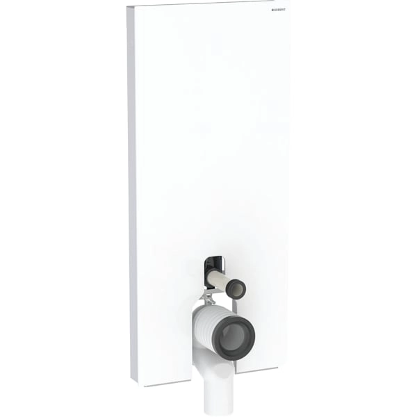 Monolith Plus Sanitärmodul für Stand-WC, 114 cm, Frontverkleidung aus Glas: Glas weiß, Aluminium Monolith Plus Sanitärmodul für Stand-WC, 114 cm, Frontverkleidung aus Glas: Glas weiß, Aluminium