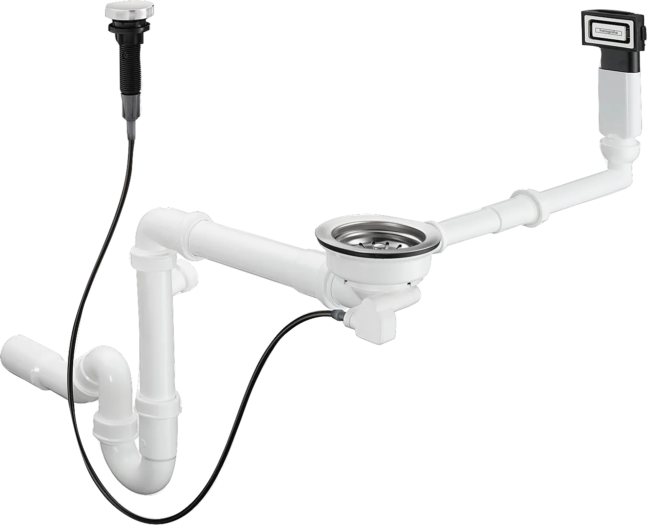 Hansgrohe D16-11 Automatische Ab-und Überlaufgarnitur Granit, Chrom Hansgrohe D16-11 Automatische Ab-und Überlaufgarnitur Granit, Chrom