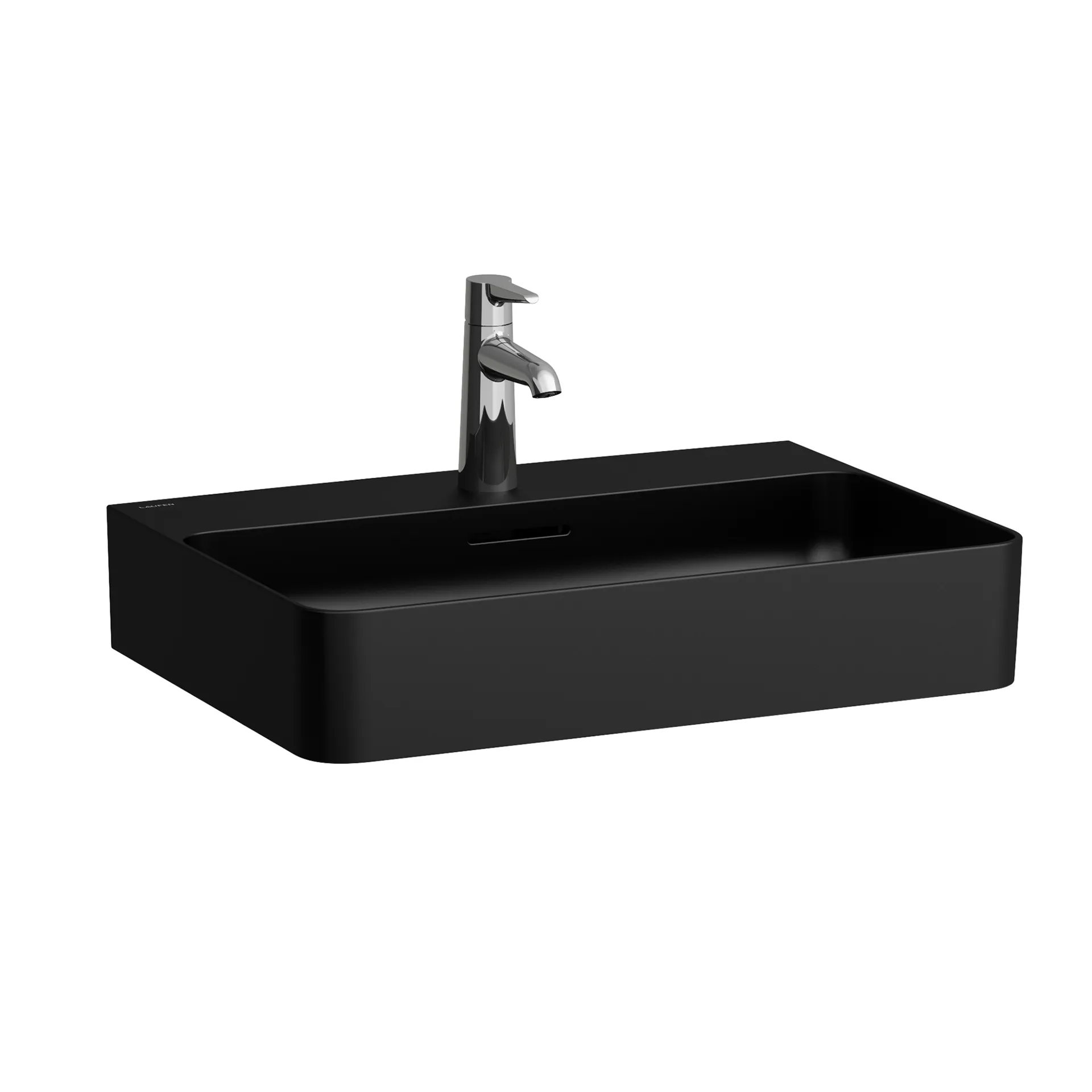 Laufen Waschtisch VAL 420x600x155, 1 Hahnloch mit Überlauf, schwarz matt Laufen Waschtisch VAL 420x600x155, 1 Hahnloch mit Überlauf, schwarz matt