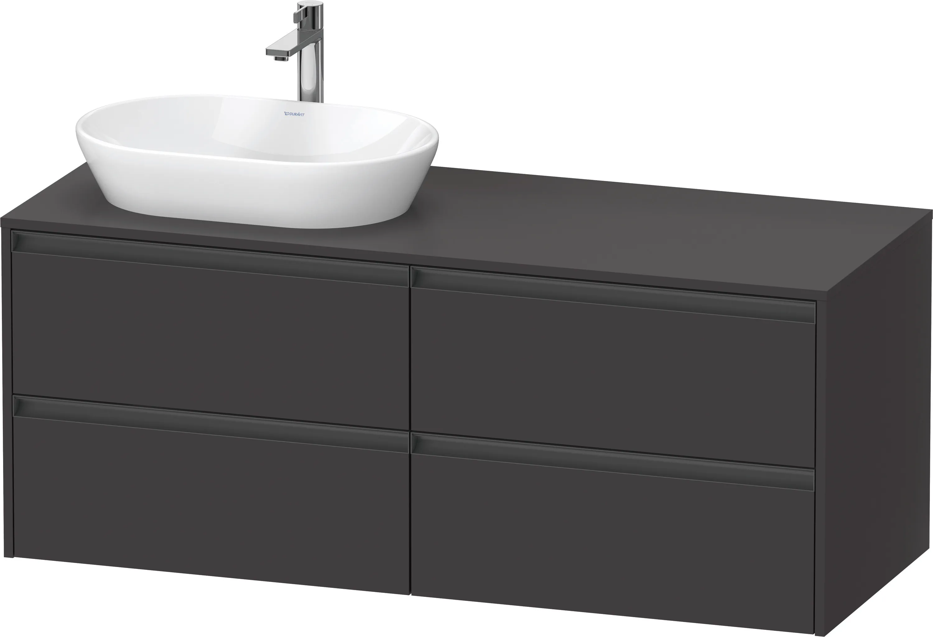 Duravit Waschtischunterschrank wandhängend „Ketho.2“ 140 × 56,8 × 55 cm in Graphit Supermatt Duravit Waschtischunterschrank wandhängend „Ketho.2“ 140 × 56,8 × 55 cm in Graphit Supermatt
