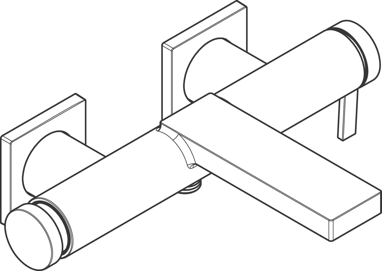 Tecturis E Einhebel-Wannenmischer Aufputz Chrom Tecturis E Einhebel-Wannenmischer Aufputz Chrom