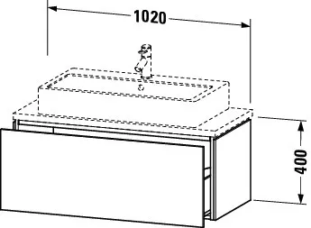 Duravit Waschtischunterschrank wandhängend „L-Cube“ 102 × 40 × 47,7 cm Basalt Matt Duravit Waschtischunterschrank wandhängend „L-Cube“ 102 × 40 × 47,7 cm Basalt Matt