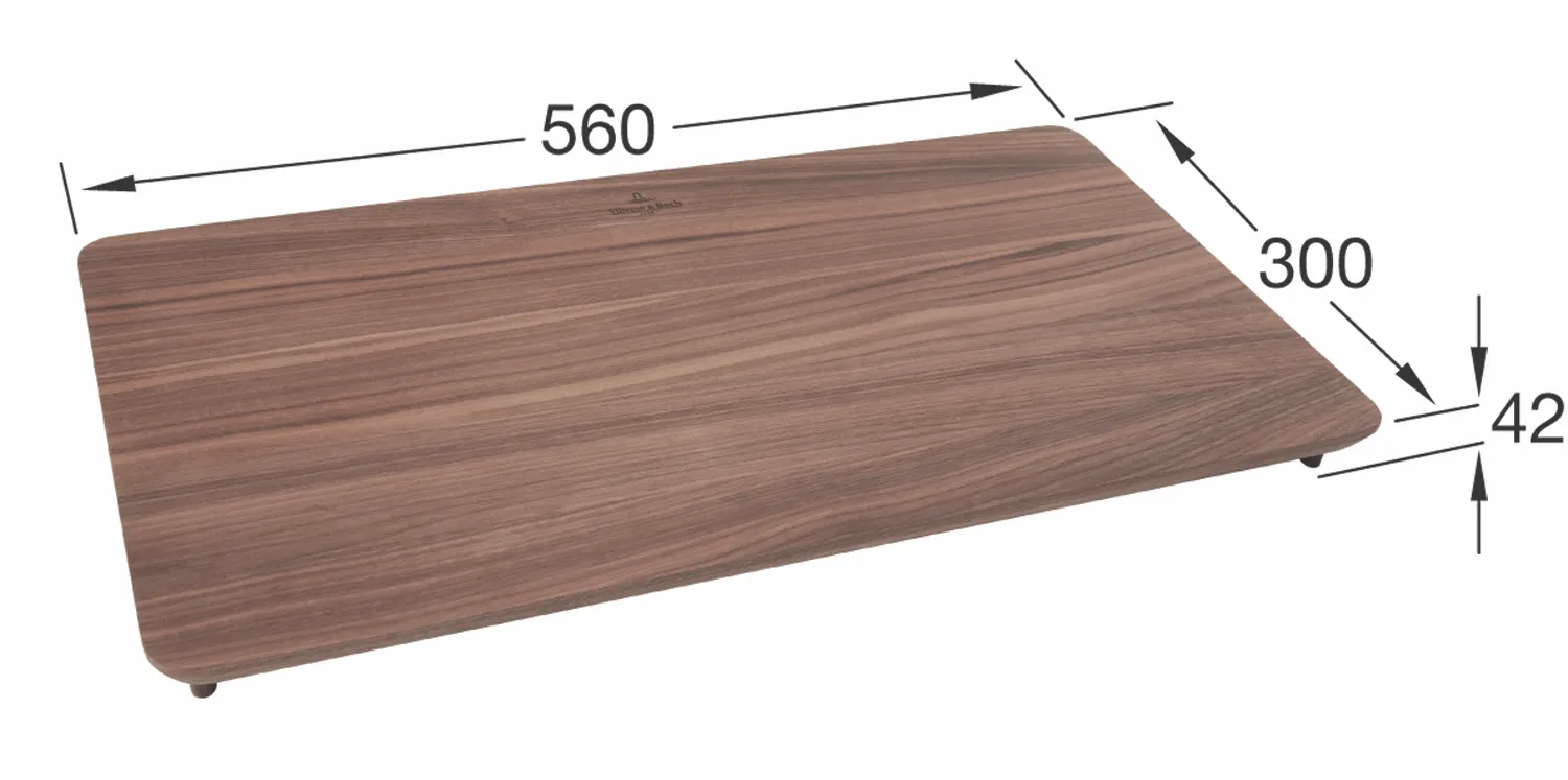 Universalschneidbrett aus Nussbaum Zubehör 8K3610, 400 x 544 mm, aus Holz Universalschneidbrett aus Nussbaum Zubehör 8K3610, 400 x 544 mm, aus Holz