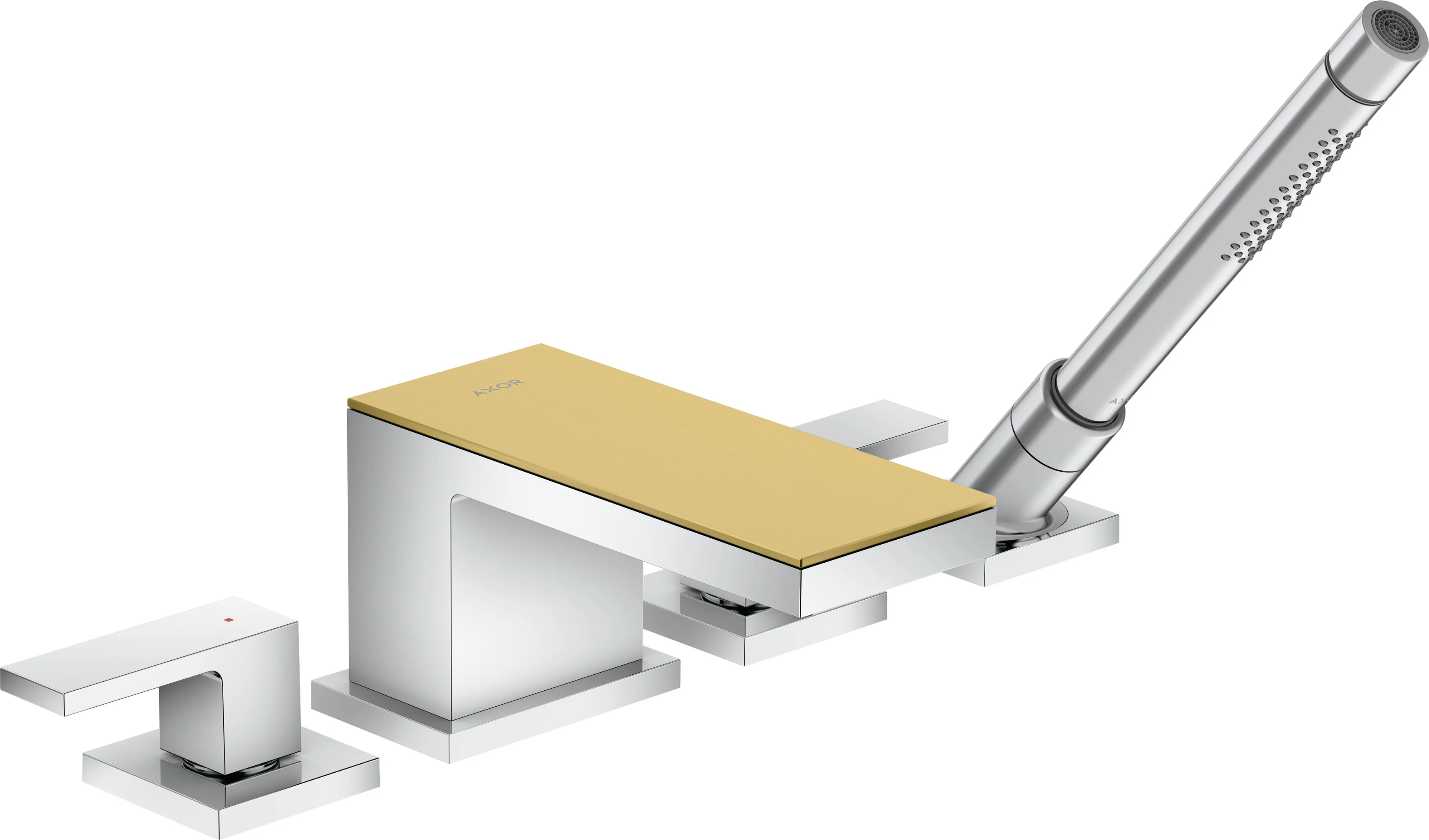 Hansgrohe AXOR MyEdition 4-Loch Wannenrandarmatur Chrom, Ausladung 151 mm, max. Durchfluss 22 l/min, Wannenrandmontage