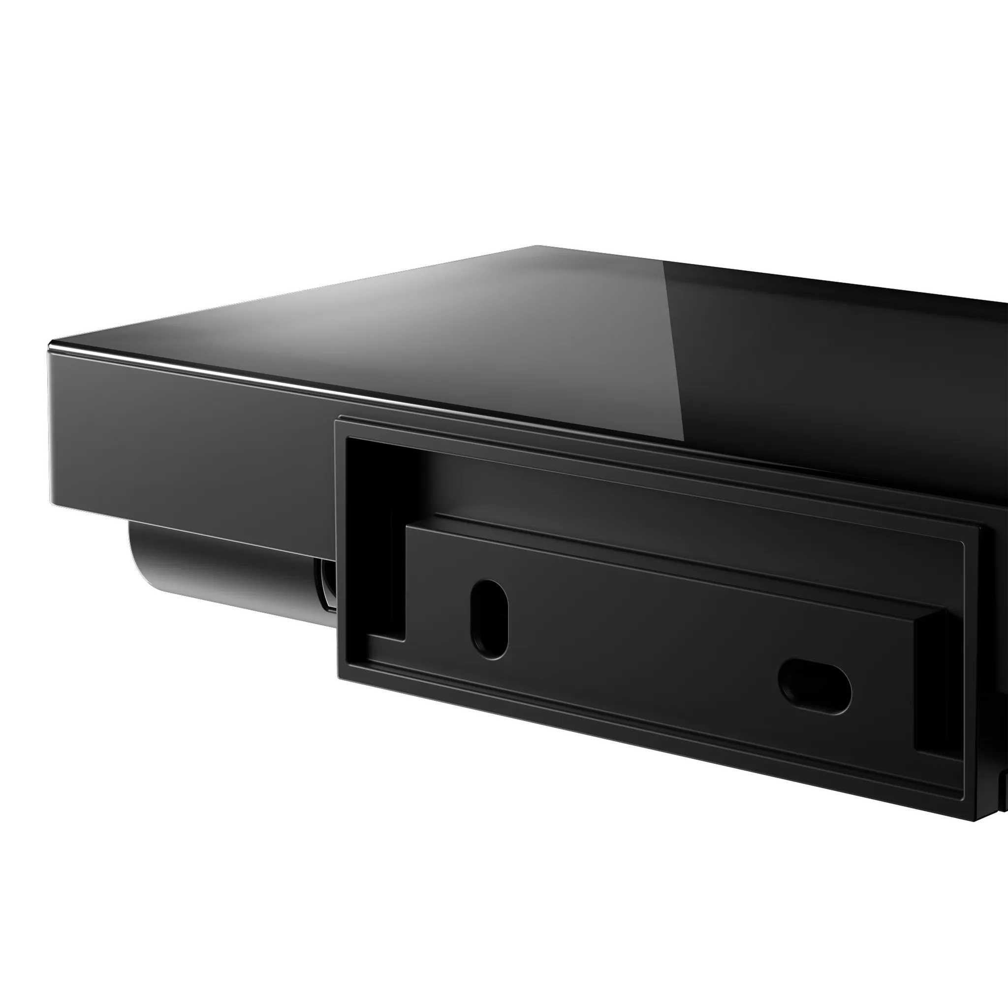 KEUCO REVA Toilettenpapierhalter mit Ablage schwarz matt