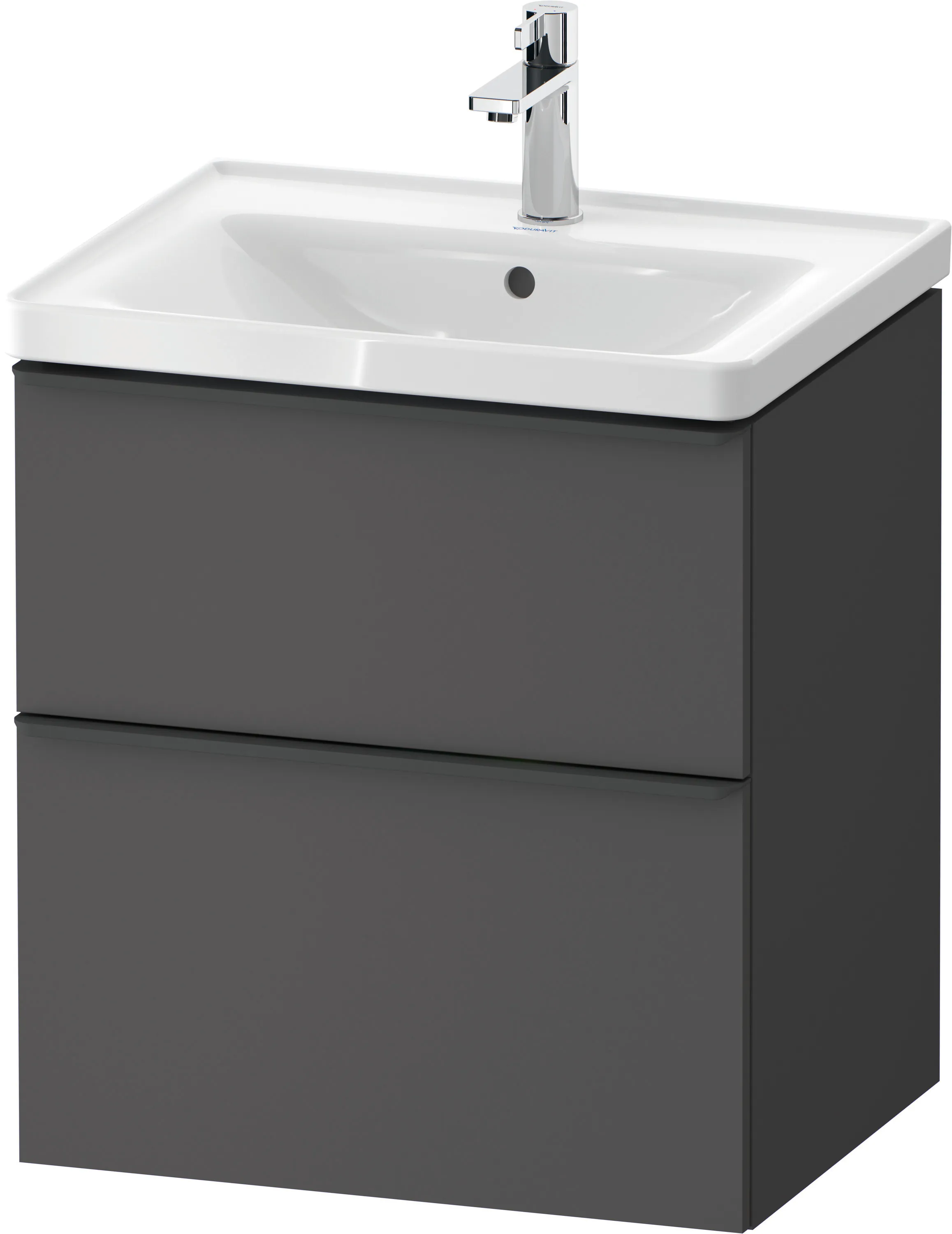 Duravit Waschtischunterschrank wandhängend „D-Neo“ 58,4 × 62,5 × 45,2 cm Graphit Matt