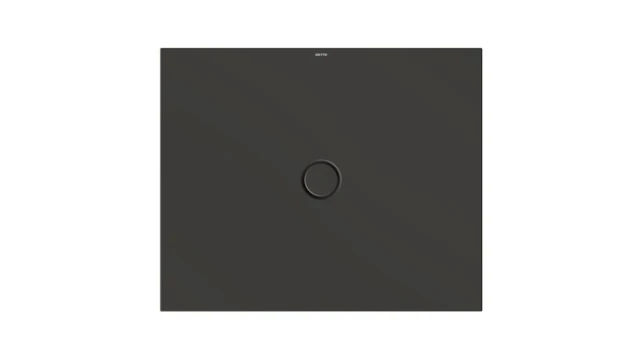 Bette rechteck Duschwanne „BetteFloor“ 1100 × 900 mm mit BetteAntirutsch Pro, ohne Oberflächenveredelung, mit Minimum-Wannenträger, in Anthracite