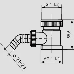 Verbindungsstück G1 1/2 × G1 1/2, Geräteanschluss Verbindungsstück G1 1/2 × G1 1/2, Geräteanschluss