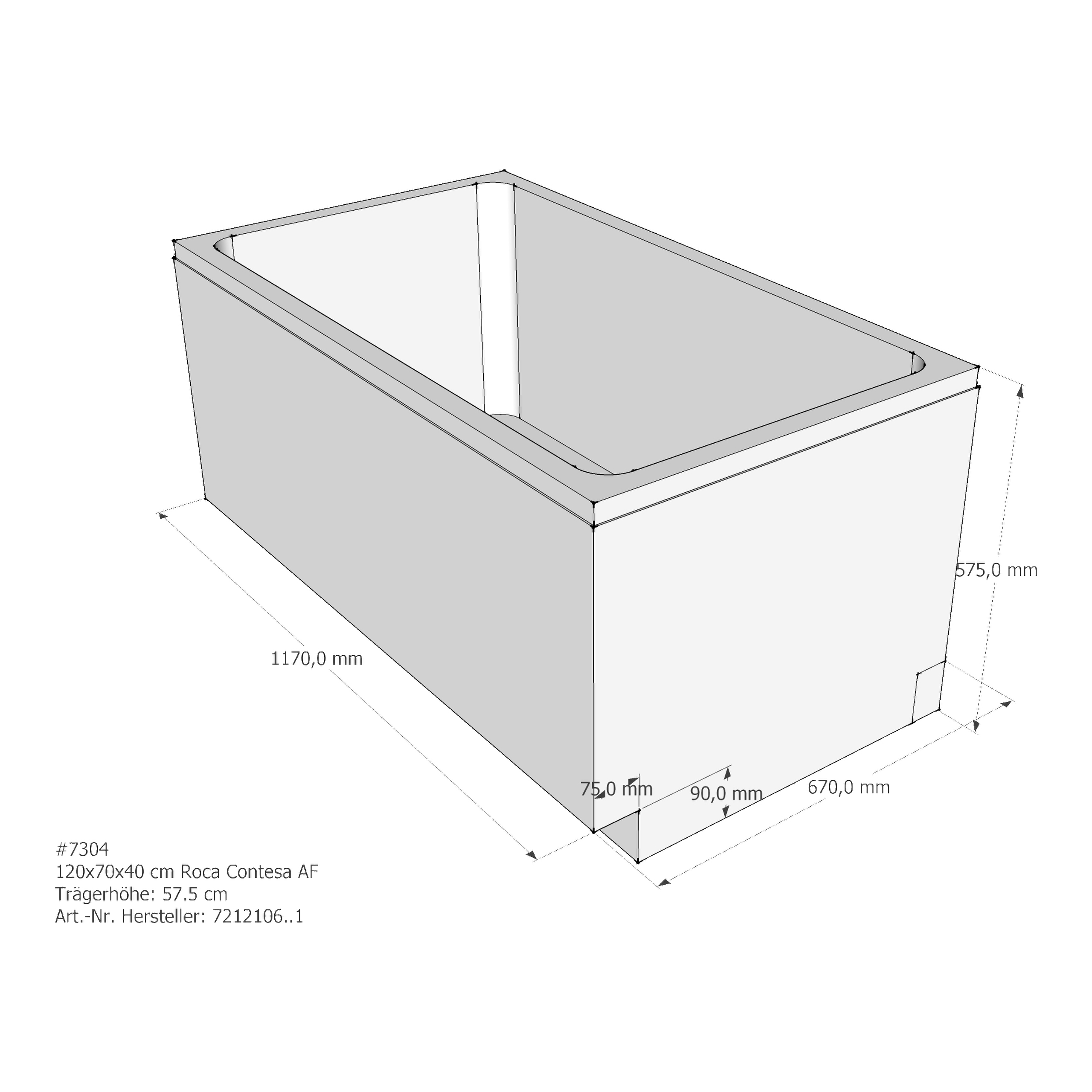 Badewannenträger für Roca Contesa 120 × 70 × 40 cm Badewannenträger für Roca Contesa 120 × 70 × 40 cm