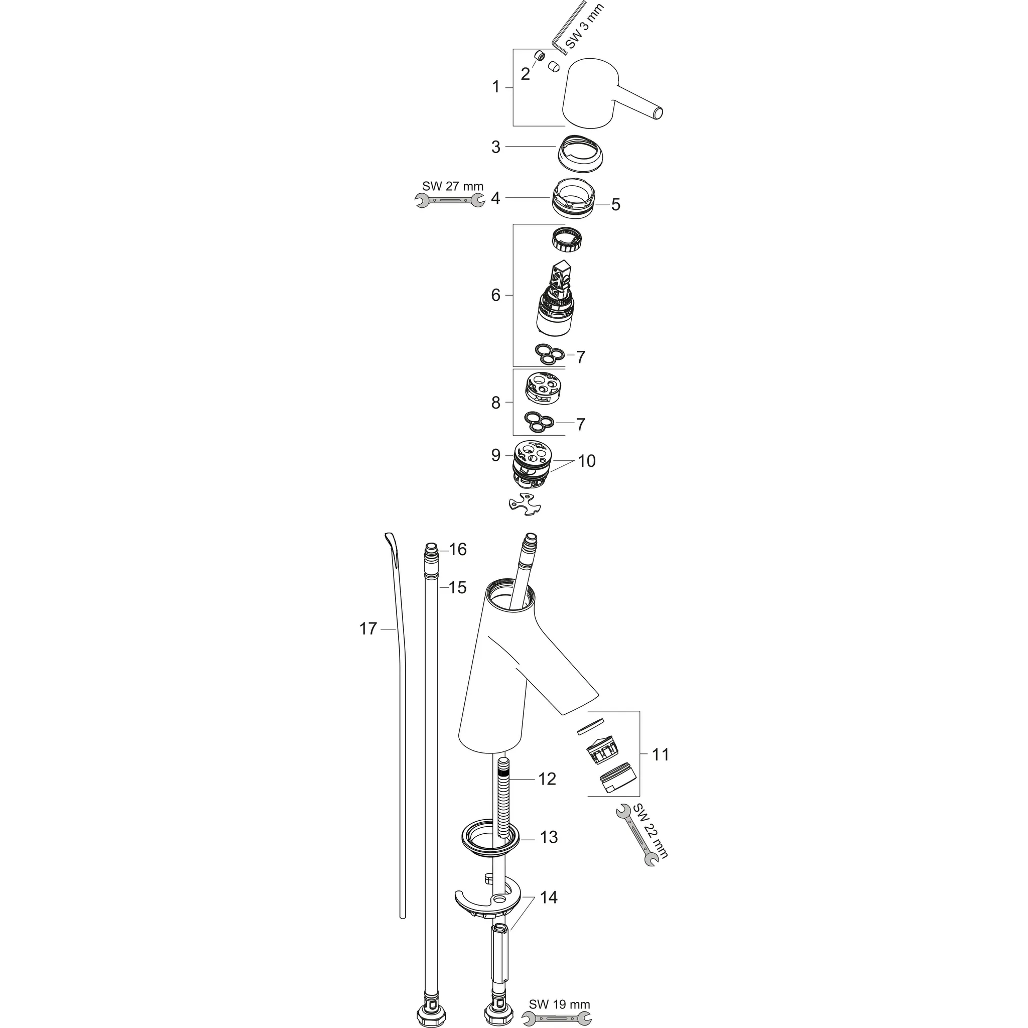 Waschtischmischer 80 Talis S chrom Waschtischmischer 80 Talis S chrom