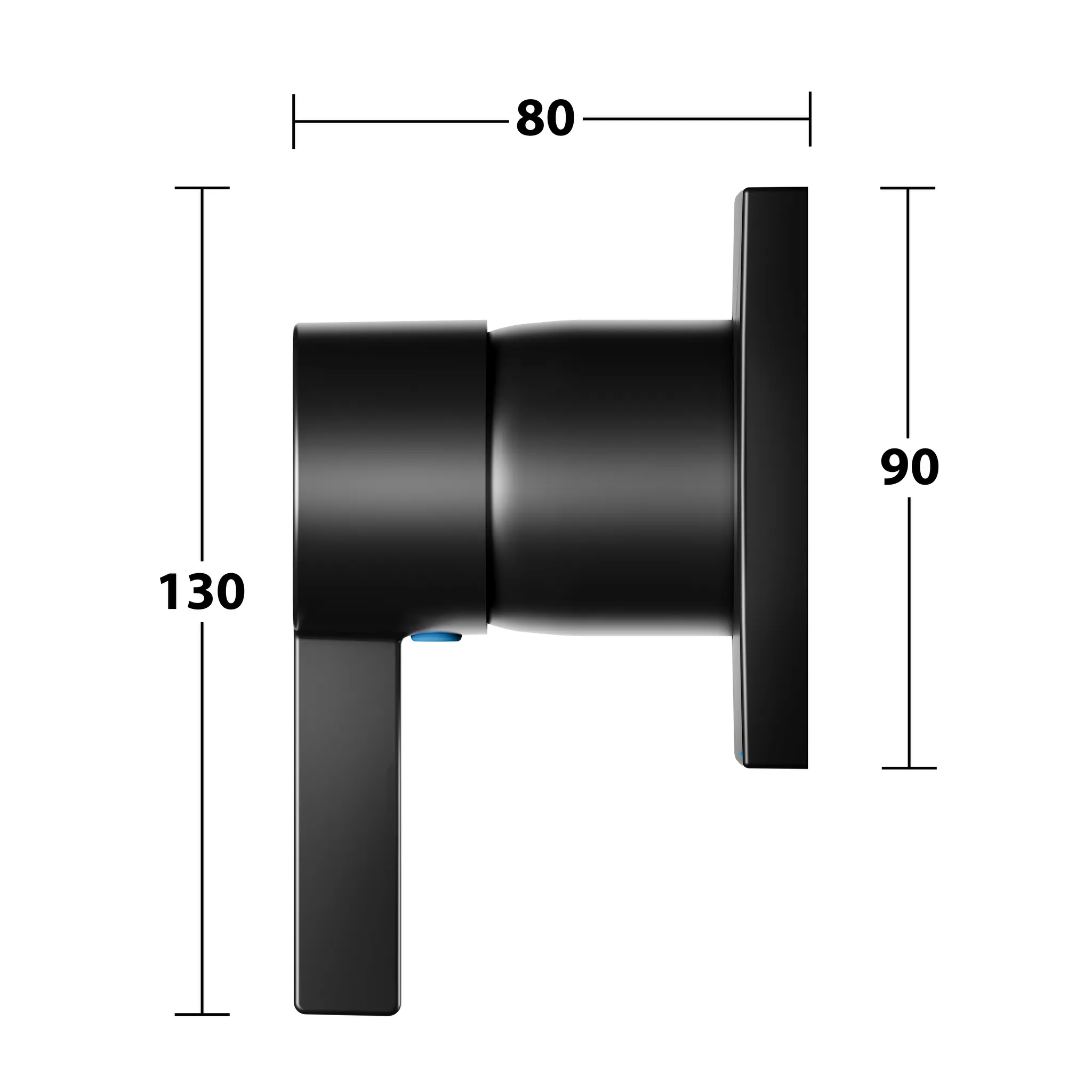 IXMO 59551379502 Einhebelmischer UP DN15 eckig schwarz