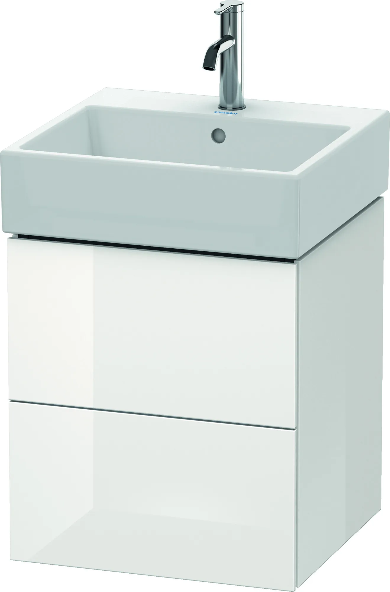 Duravit Waschtischunterschrank wandhängend „L-Cube“ 48,4 × 54,4 × 45,9 cm Weiß Hochglanz Duravit Waschtischunterschrank wandhängend „L-Cube“ 48,4 × 54,4 × 45,9 cm Weiß Hochglanz