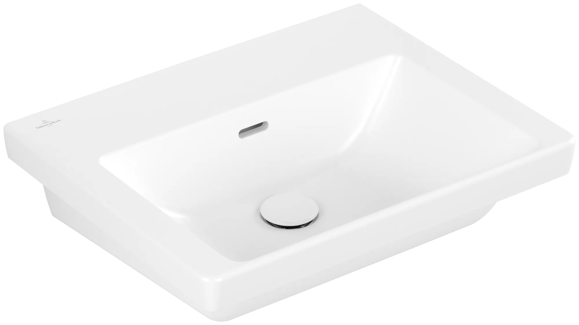 Villeroy & Boch Wandwaschtisch für Montage mit Möbel „Subway 3.0“ 550 × 440 × 165 mm, ohne Hahnlochbohrung in Stone White