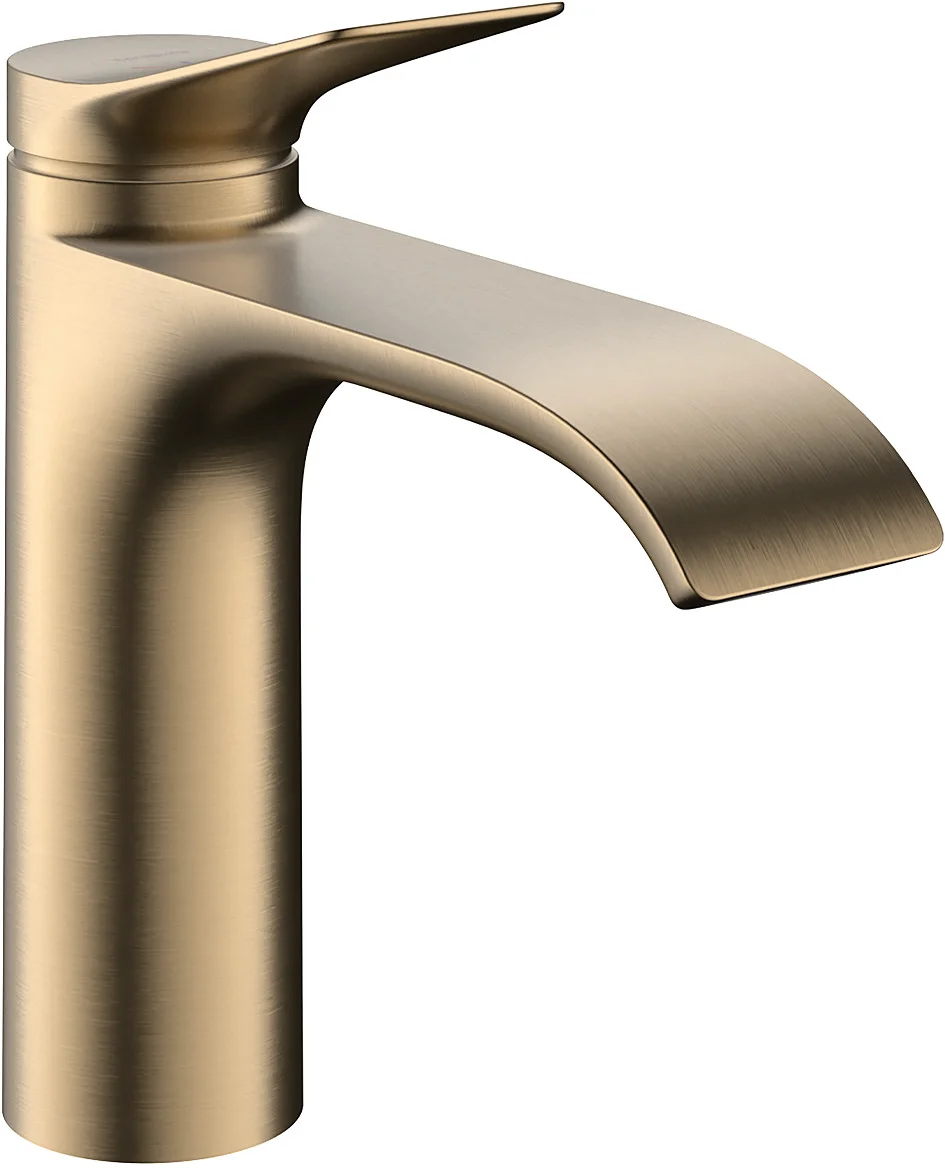 Hansgrohe Vivenis Einhebel-Waschtischmischer 110 CoolStart mit Zugstangen-Ablaufgarnitur BBR, Brushed Bronze, Ausladung 146 mm, Auslaufhöhe 110 mm