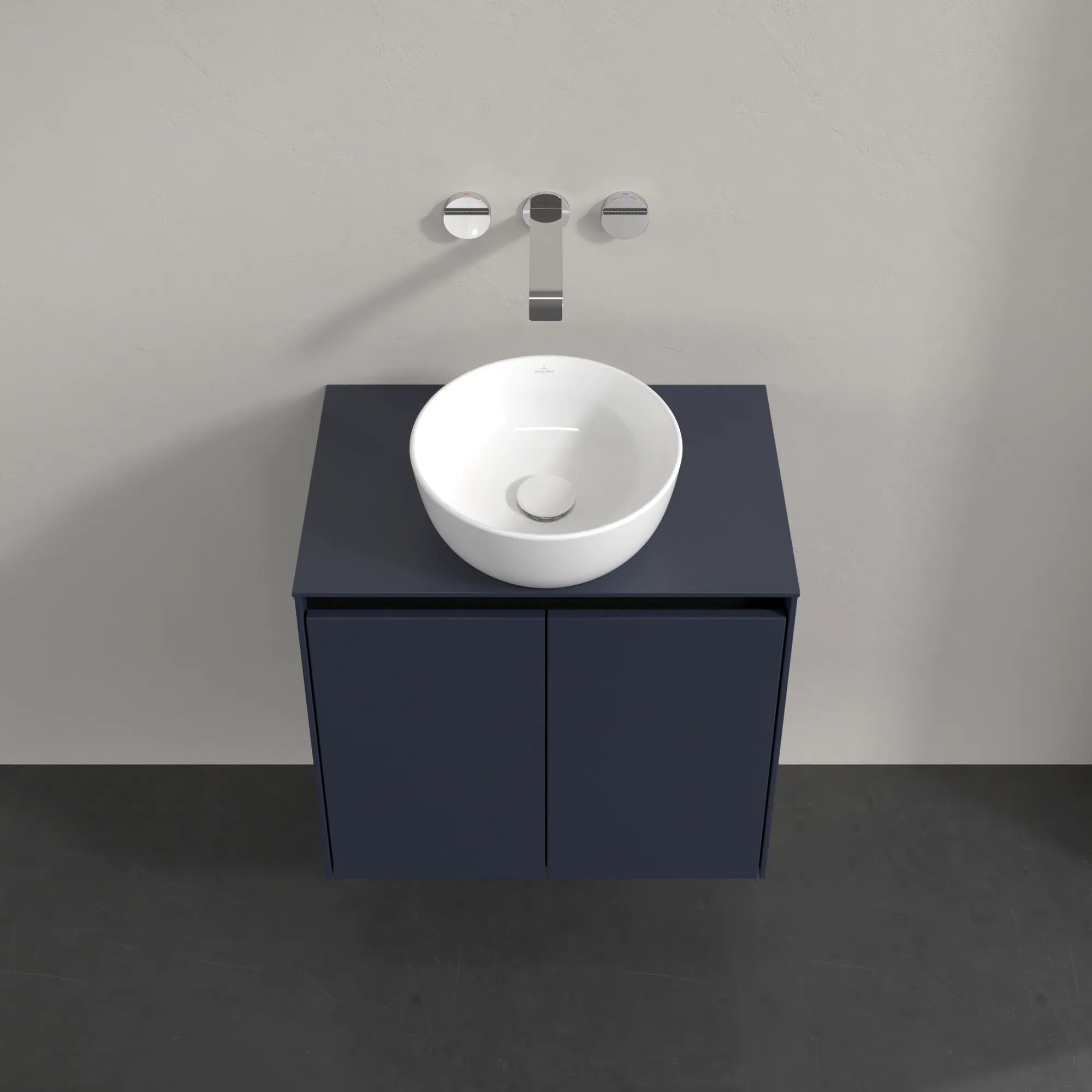 Villeroy & Boch Waschtischunterschrank „Collaro“ 600 × 548 × 380 mm Marine Blue, für Becken mittig, mit Beleuchtung Villeroy & Boch Waschtischunterschrank „Collaro“ 600 × 548 × 380 mm Marine Blue, für Becken mittig, mit Beleuchtung