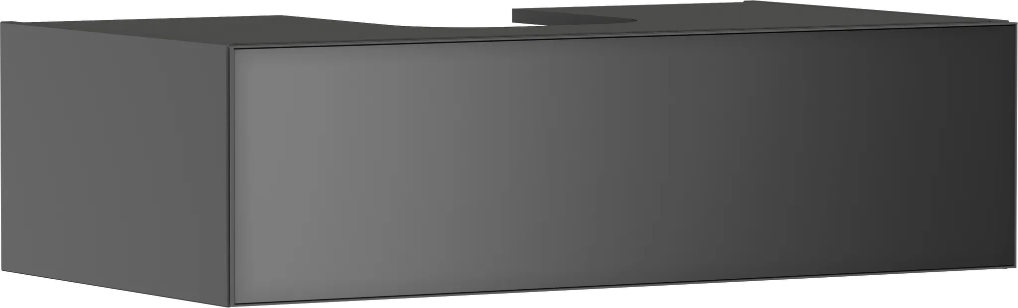 Xevolos E Waschtischunterschrank Schiefergrau Matt 980/550 mit 1 Schubkasten für Konsole mit Ausschnitt mittig, Oberfläche Front: Bronze Struktur