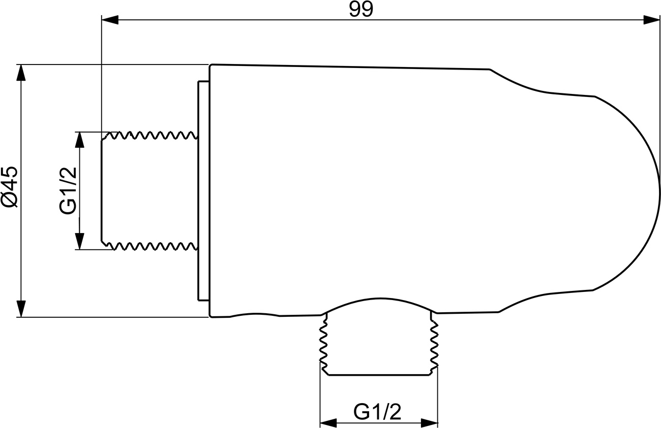 Wandanschlussbogen 2900-81 Bronze gebürstet Wandanschlussbogen 2900-81 Bronze gebürstet