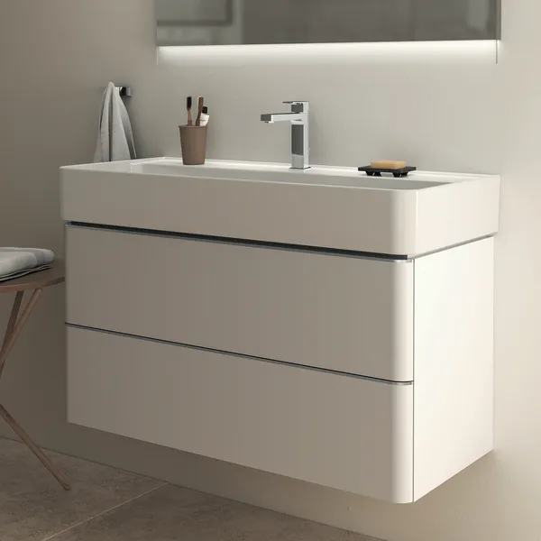 Waschbecken „StradaII“ 100 × 43 × 17 cm, Hahnlochposition mittig Waschbecken „StradaII“ 100 × 43 × 17 cm, Hahnlochposition mittig