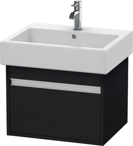 Duravit Waschtischunterschrank wandhängend „Ketho“ 55 × 41 × 44 cm Eiche Schwarz Duravit Waschtischunterschrank wandhängend „Ketho“ 55 × 41 × 44 cm Eiche Schwarz