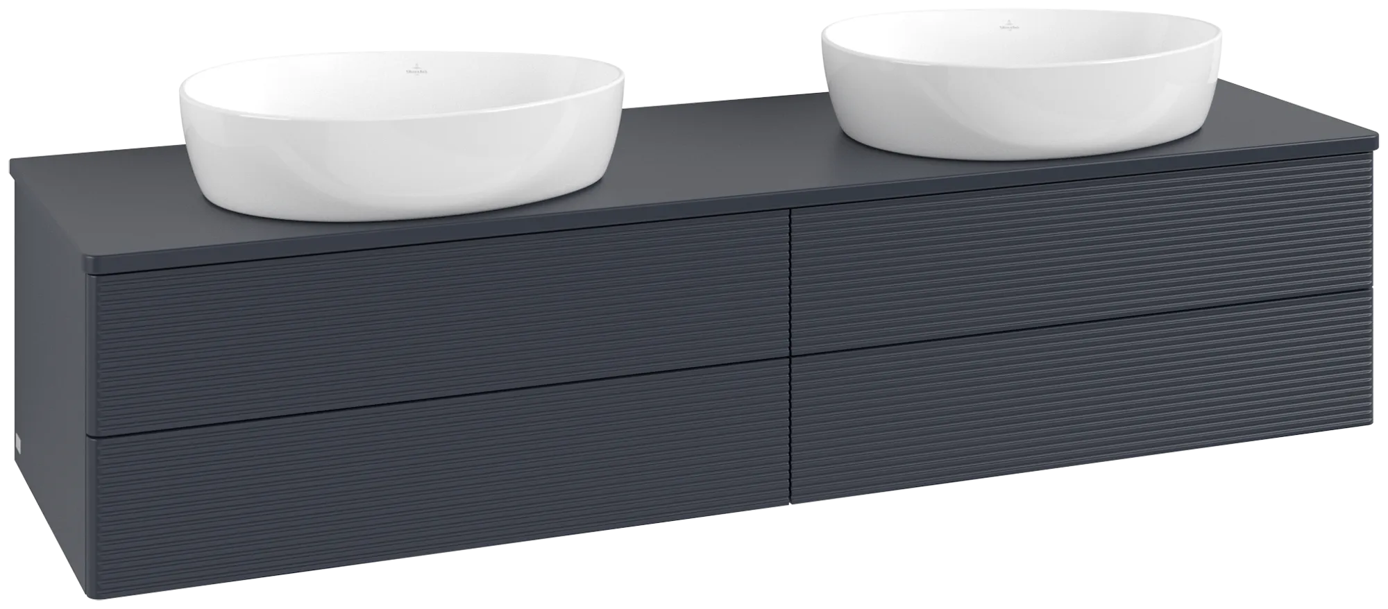 Villeroy & Boch Antao Waschbeckenunterschrank K28_5, 1600 x 360 x 500 mm, Midnight Blue Matt Lacquer