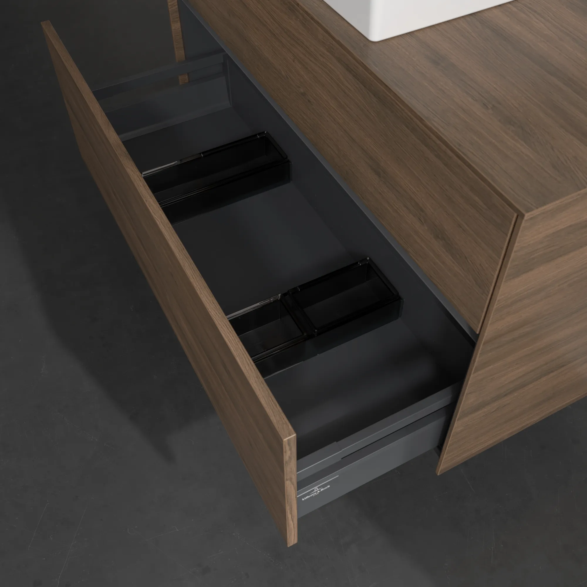 Villeroy & Boch Waschbeckenunterschrank Collaro Arizona Oak, 1000x548x500 mm, mit Beleuchtung und SoftClosing, Eckig Villeroy & Boch Waschbeckenunterschrank Collaro Arizona Oak, 1000x548x500 mm, mit Beleuchtung und SoftClosing, Eckig