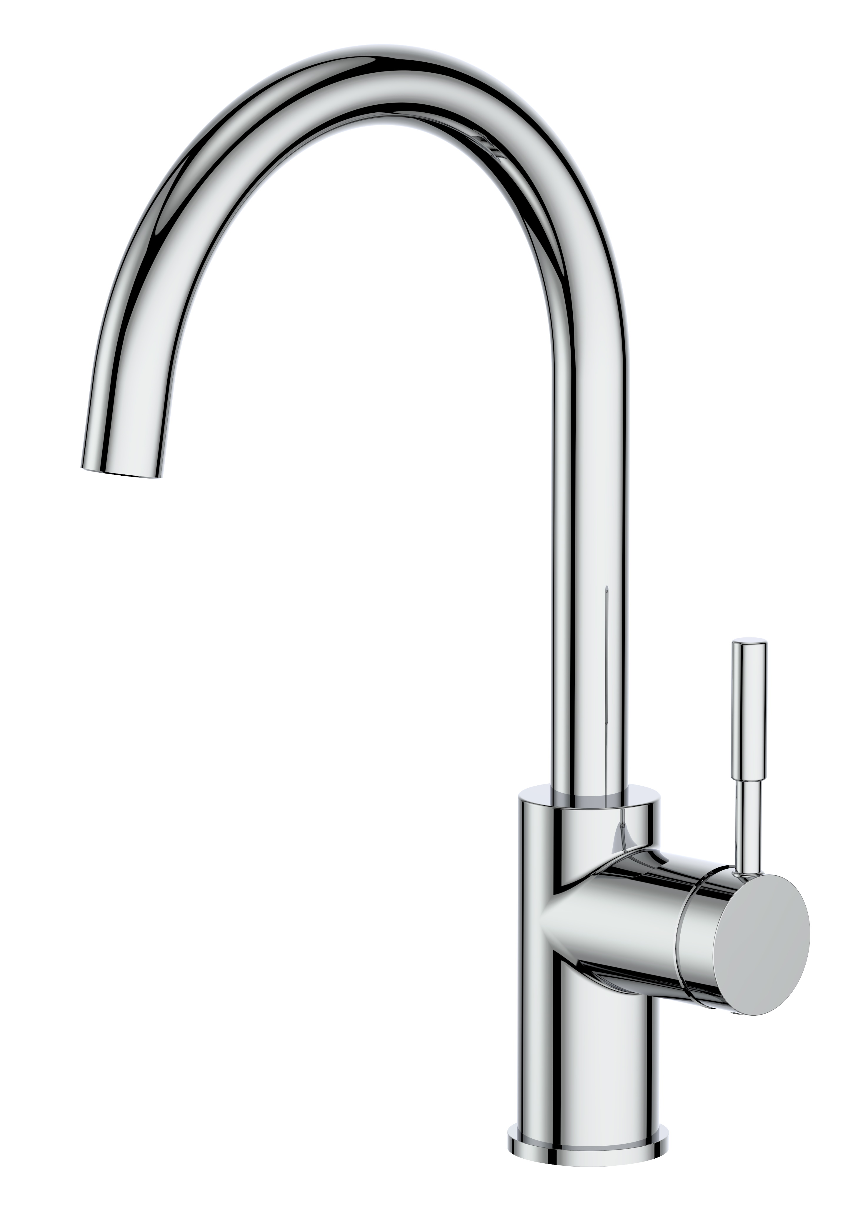 Spültisch-Einhandbatterie AqvaDesign - rund - schwenkbarer Auslauf - Kartusche mit keramischen Dichtscheiben - Heißwassersperre - Wassermengendurchflussregulierung - flexible Druckschläuche 3/8", DVGW W270 - chrom Spültisch-Einhandbatterie AqvaDesign - rund - schwenkbarer Auslauf - Kartusche mit keramischen Dichtscheiben - Heißwassersperre - Wassermengendurchflussregulierung - flexible Druckschläuche 3/8", DVGW W270 - chrom